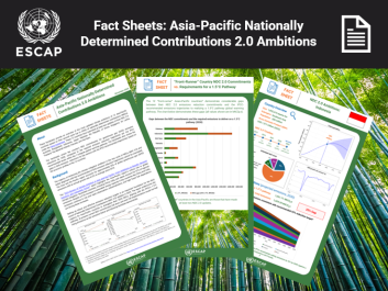 Title, ESCAP logo, and factsheet preview on green bamboo backdrop