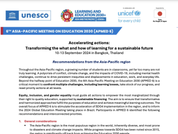 Accelerating actions: Transforming the what and how of learning for a sustainable future