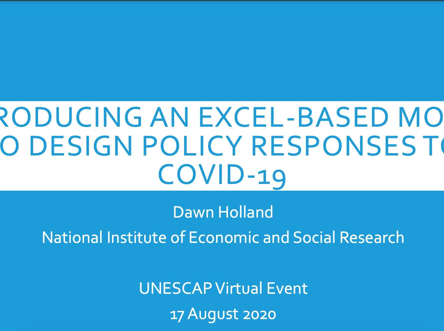 Assessing the impact of COVID-19 in Asia and the Pacific and designing policy responses: An Excel-based model