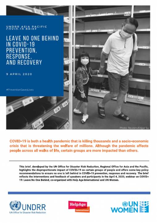 UNDRR Asia-Pacific COVID-19 Brief: Leave no One Behind in COVID-19 Prevention, Response and Recovery