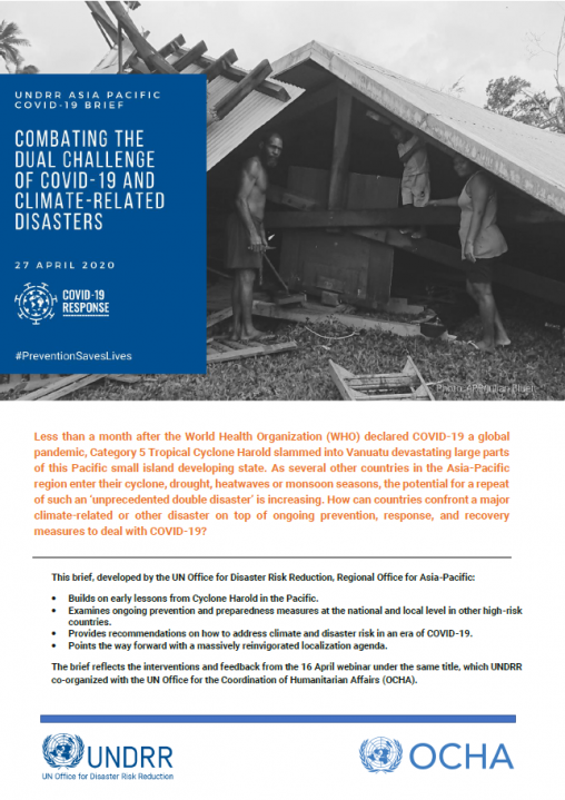 UNDRR Asia-Pacific COVID-19 Brief: Combating the dual challenges of climate-related disasters and COVID-19