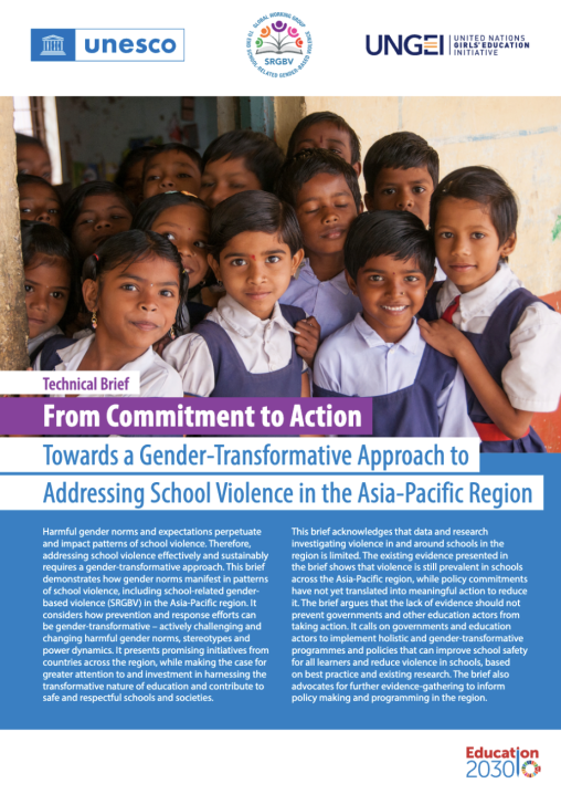 From commitment to action towards a gender-transformative approach to addressing school violence in the Asia-Pacific Region